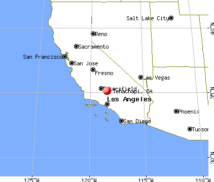 Tehachapi, California map