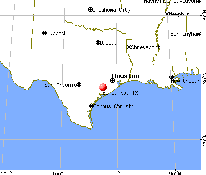 El Campo, Texas map