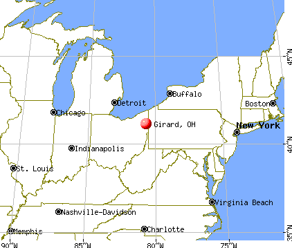 Girard, Ohio map