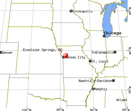 Excelsior Springs, Missouri map