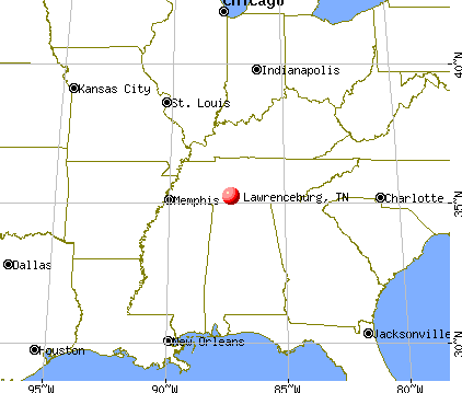 Lawrenceburg, Tennessee map