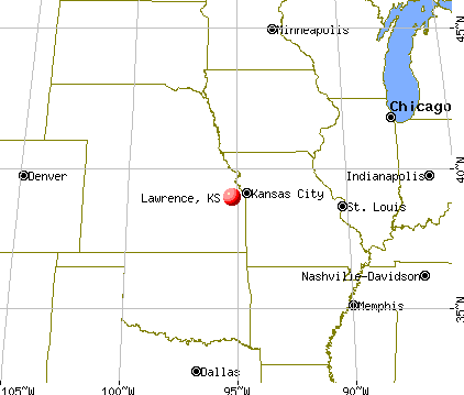 Lawrence, Kansas map