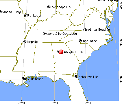 Conyers, Georgia map