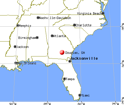 Douglas, Georgia map