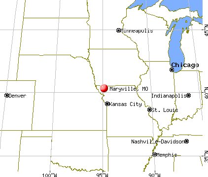 Maryville, Missouri map