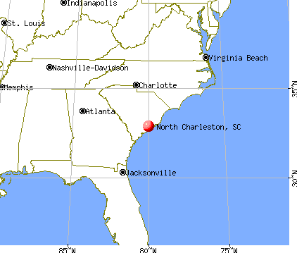 North Charleston, South Carolina map