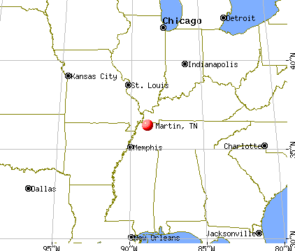 Martin, Tennessee map