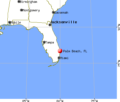 Palm Beach, Florida map