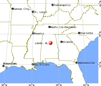 Leeds, Alabama map