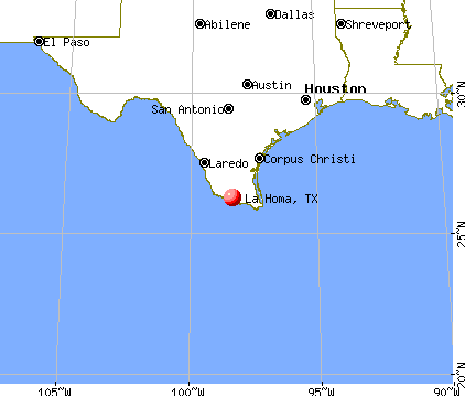 La Homa, Texas map