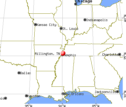 Millington, Tennessee map