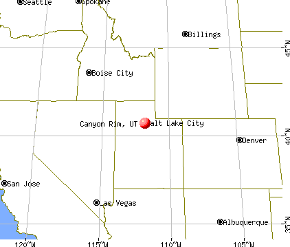 Canyon Rim, Utah map