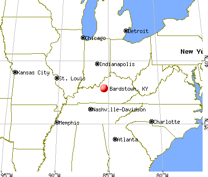 Bardstown, Kentucky map