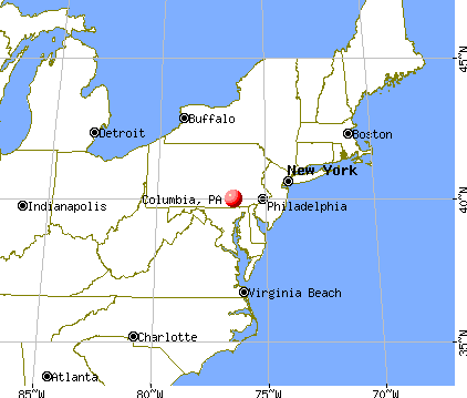 Columbia, Pennsylvania map