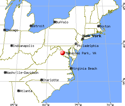 Manassas Park, Virginia map