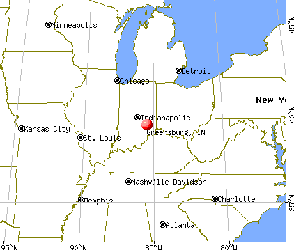 Greensburg, Indiana map