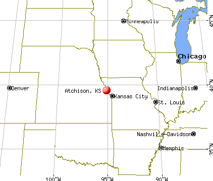 Atchison, Kansas map