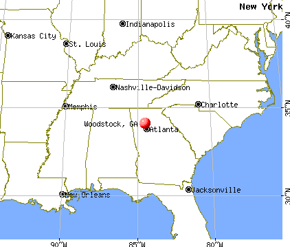 Woodstock, Georgia map