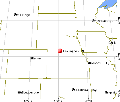 Lexington, Nebraska map