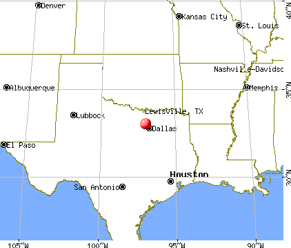Lewisville, Texas map