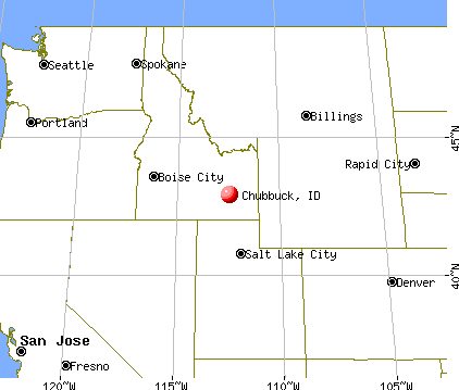 Chubbuck, Idaho map