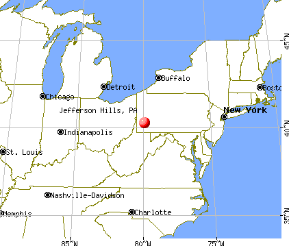 Jefferson Hills, Pennsylvania map