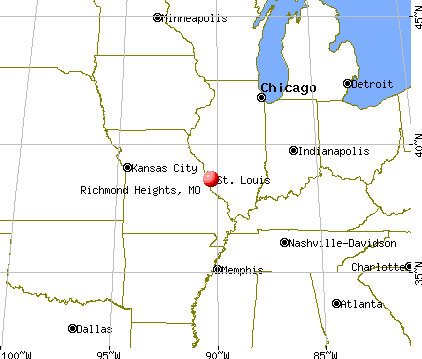 Richmond Heights, Missouri map