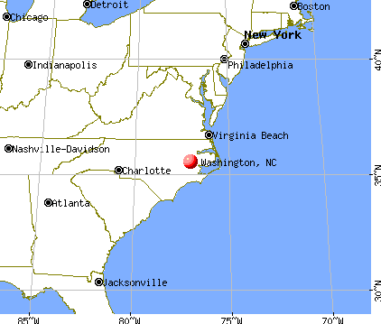 Washington, North Carolina map