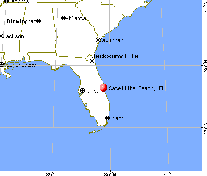 Satellite Beach, Florida map