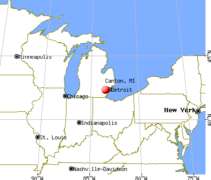 Canton, Michigan map