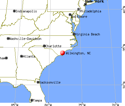 Wilmington, North Carolina map