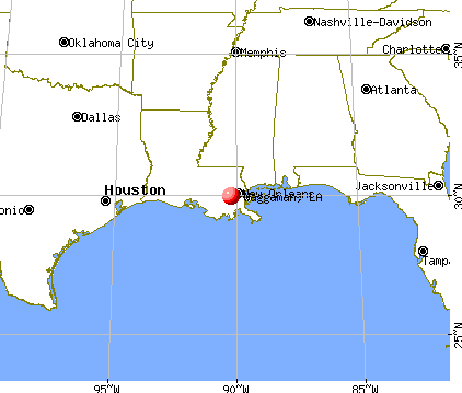 Waggaman, Louisiana map