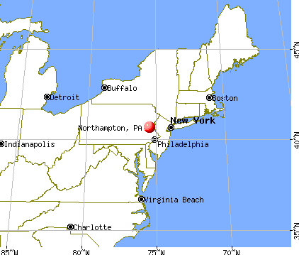 Northampton, Pennsylvania map