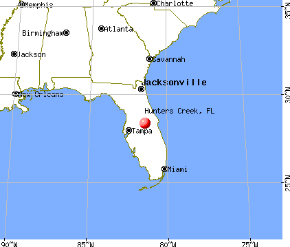 Hunters Creek, Florida map