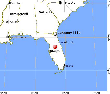 Clermont, Florida map