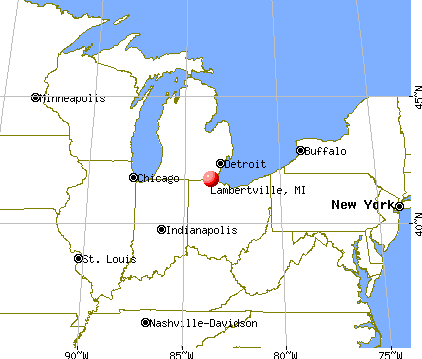 Lambertville, Michigan map