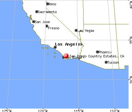 San Diego Country Estates, California map