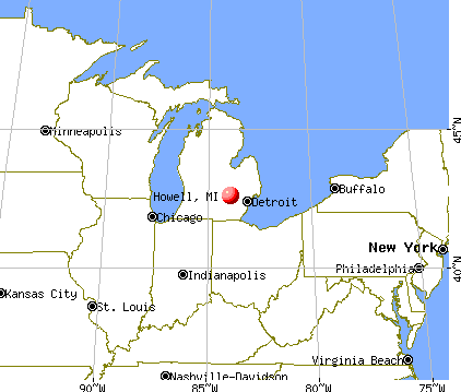 Howell, Michigan map
