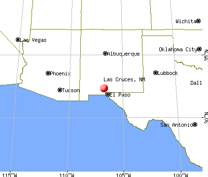 Las Cruces, New Mexico map