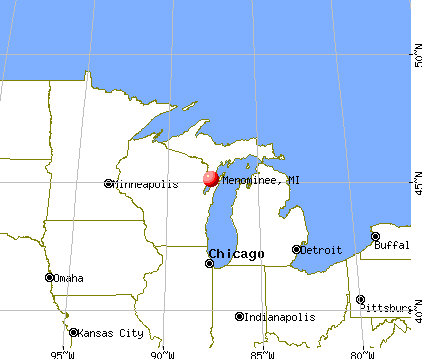 Menominee, Michigan map