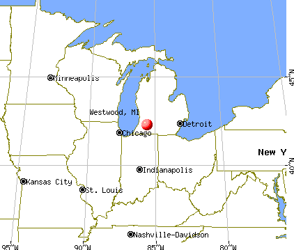Westwood, Michigan map