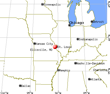 Ellisville, Missouri map