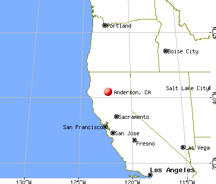 Anderson, California map