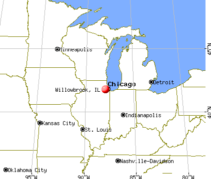 Willowbrook, Illinois map