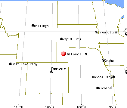 Alliance, Nebraska map