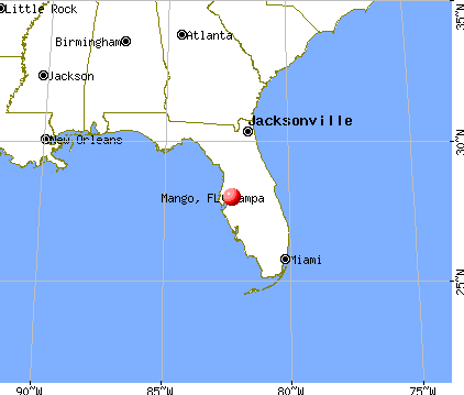 Mango, Florida map