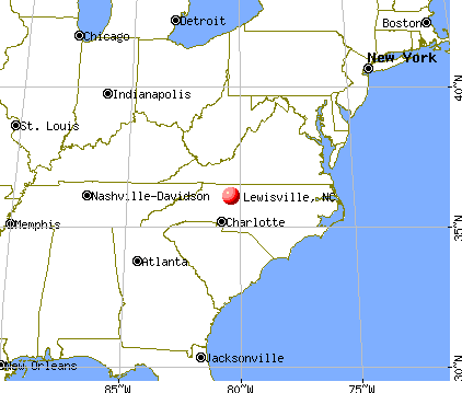 Lewisville, North Carolina map