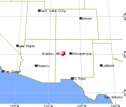 Grants, New Mexico map