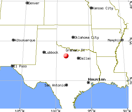Graham, Texas map