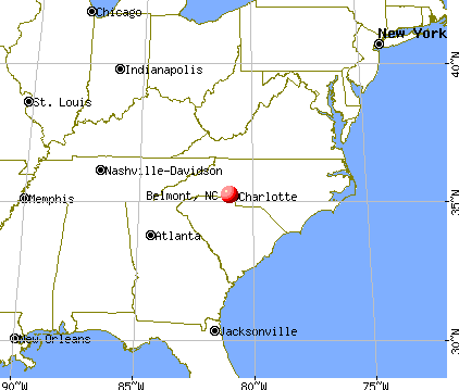 Belmont, North Carolina map